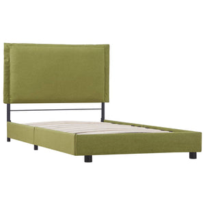 vidaXL Bed Frame Green Fabric 90x200 cm
