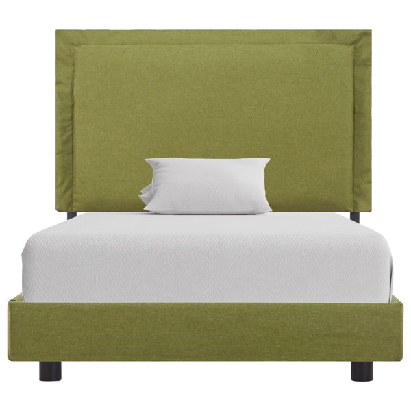 vidaXL Bed Frame Green Fabric 90x200 cm