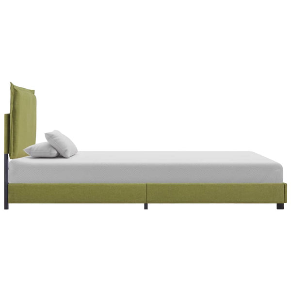 vidaXL Bed Frame Green Fabric 90x200 cm