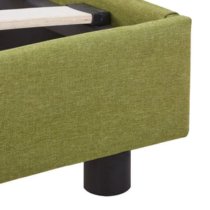 vidaXL Bed Frame Green Fabric 90x200 cm