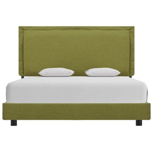 vidaXL Bed Frame Green Fabric 140x200 cm