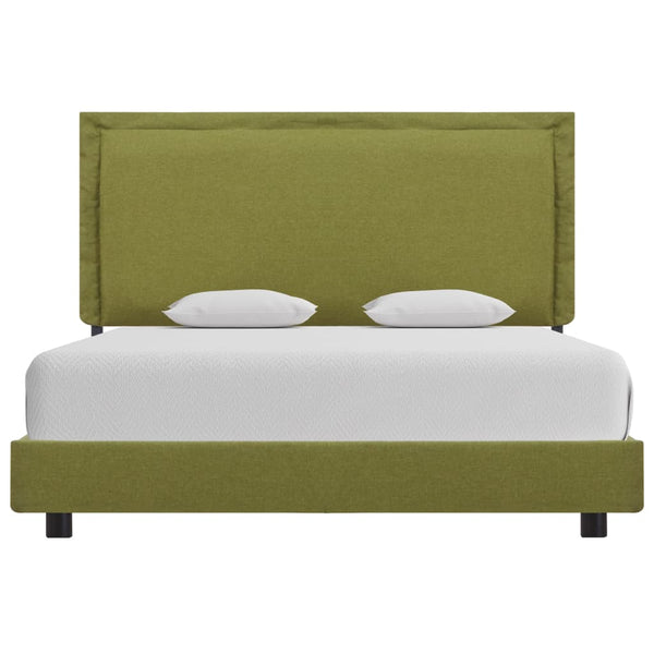 vidaXL Bed Frame Green Fabric 140x200 cm