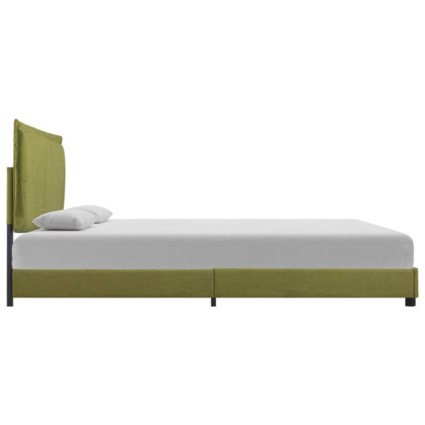 vidaXL Bed Frame Green Fabric 140x200 cm
