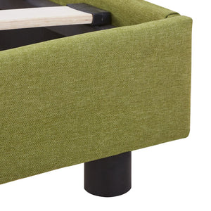 vidaXL Bed Frame Green Fabric 140x200 cm