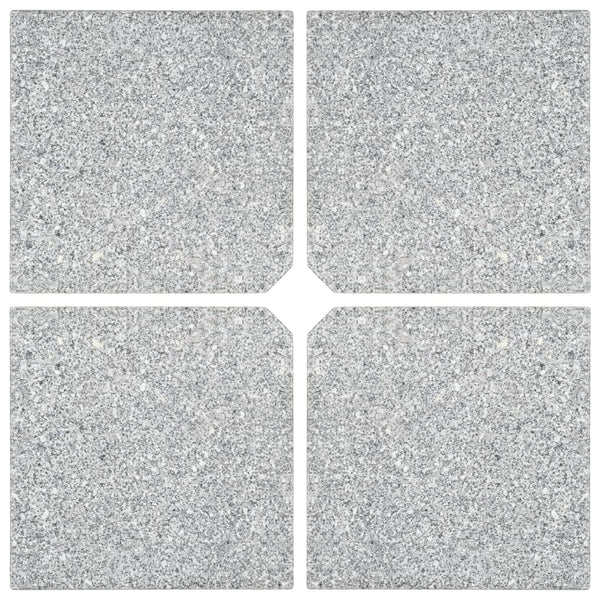 vidaXL Umbrella Base Weights 4 pcs. Square Grey Granite 100 kg