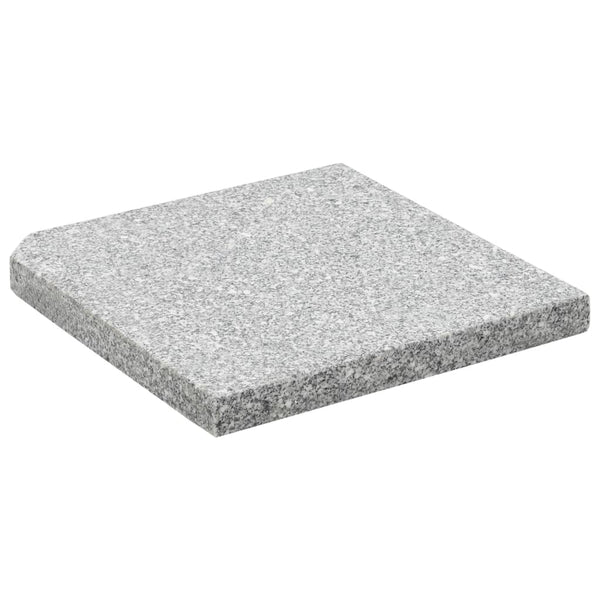 vidaXL Umbrella Base Weights 4 pcs. Square Grey Granite 100 kg