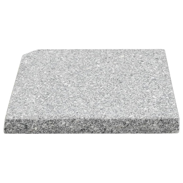 vidaXL Umbrella Base Weights 4 pcs. Square Grey Granite 100 kg