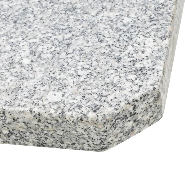 vidaXL Umbrella Base Weights 4 pcs. Square Grey Granite 100 kg