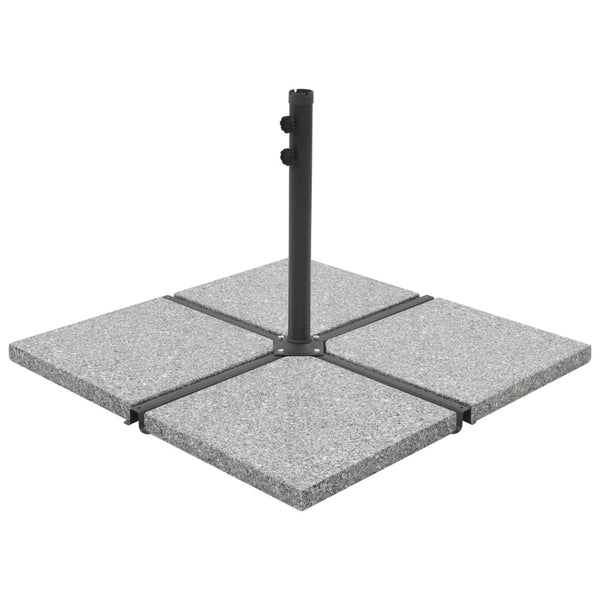 vidaXL Umbrella Base Weights 4 pcs. Square Grey Granite 100 kg
