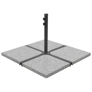 vidaXL Umbrella Base Weights 4 pcs. Square Grey Granite 100 kg