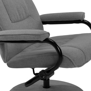 vidaXL Recliner with Footrest Light Grey Fabric