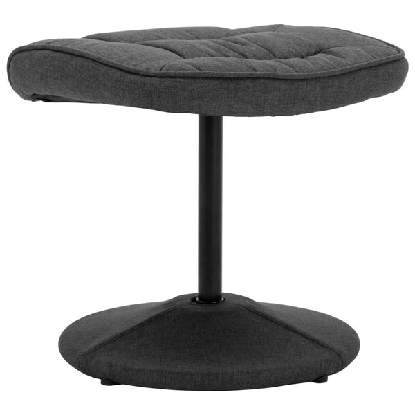 vidaXL Recliner with Footrest Dark Gray Fabric
