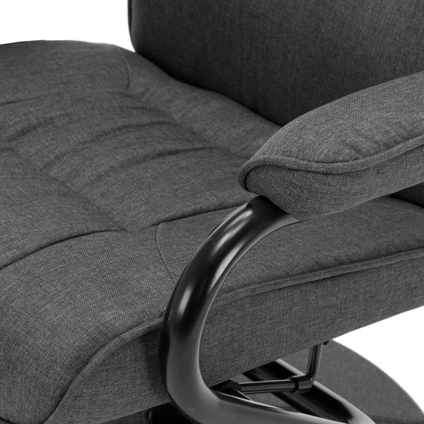 vidaXL Recliner with Footrest Dark Gray Fabric