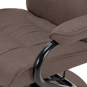 vidaXL Recliner with Footrest Brown Fabric