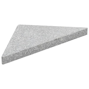 vidaXL Parasol Base Weights 4 pcs. Triangular Grey Granite 60 kg