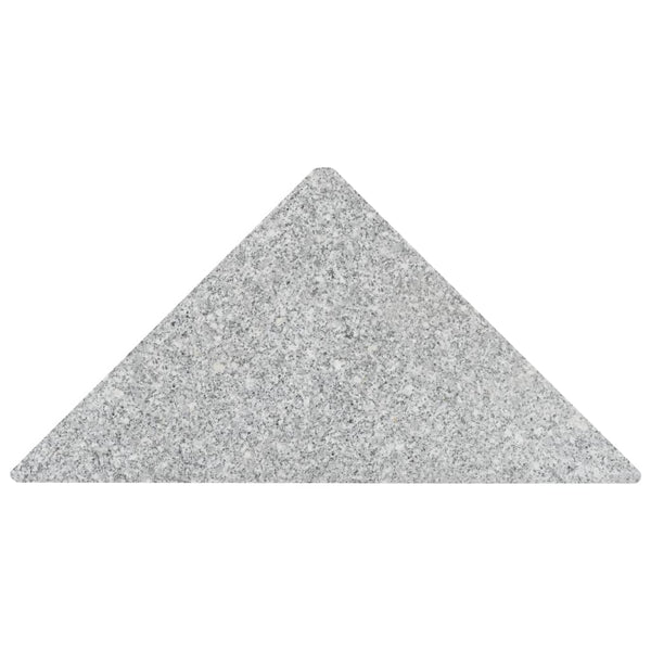 vidaXL Parasol Base Weights 4 pcs. Triangular Grey Granite 60 kg