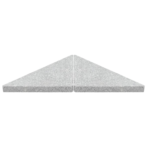 vidaXL Parasol Base Weights 4 pcs. Triangular Grey Granite 60 kg
