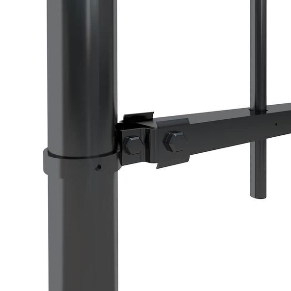 vidaXL Garden Fence Woerden with Spear Top Steel 181 x 120 cm Black