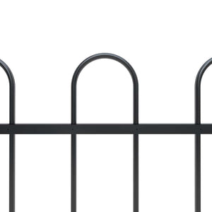 vidaXL Garden Fence BOXTEL with Arch Top Steel 181 x 60 cm Black