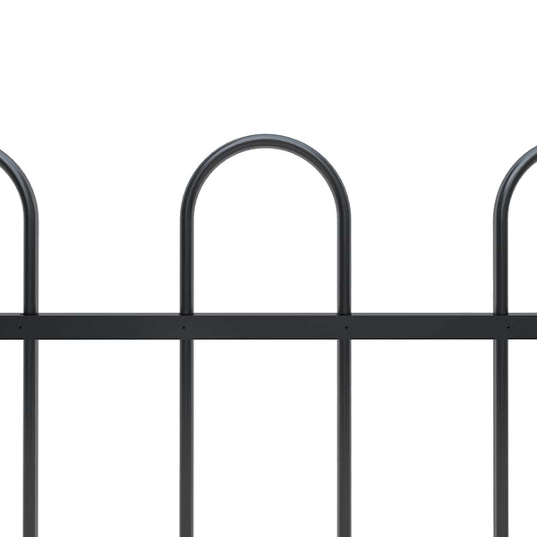 vidaXL Garden Fence BOXTEL with Arch Top Steel 181 x 60 cm Black