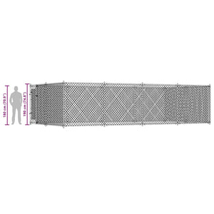 vidaXL Outdoor Dog Kennel 7.6x3.8x1.9 m