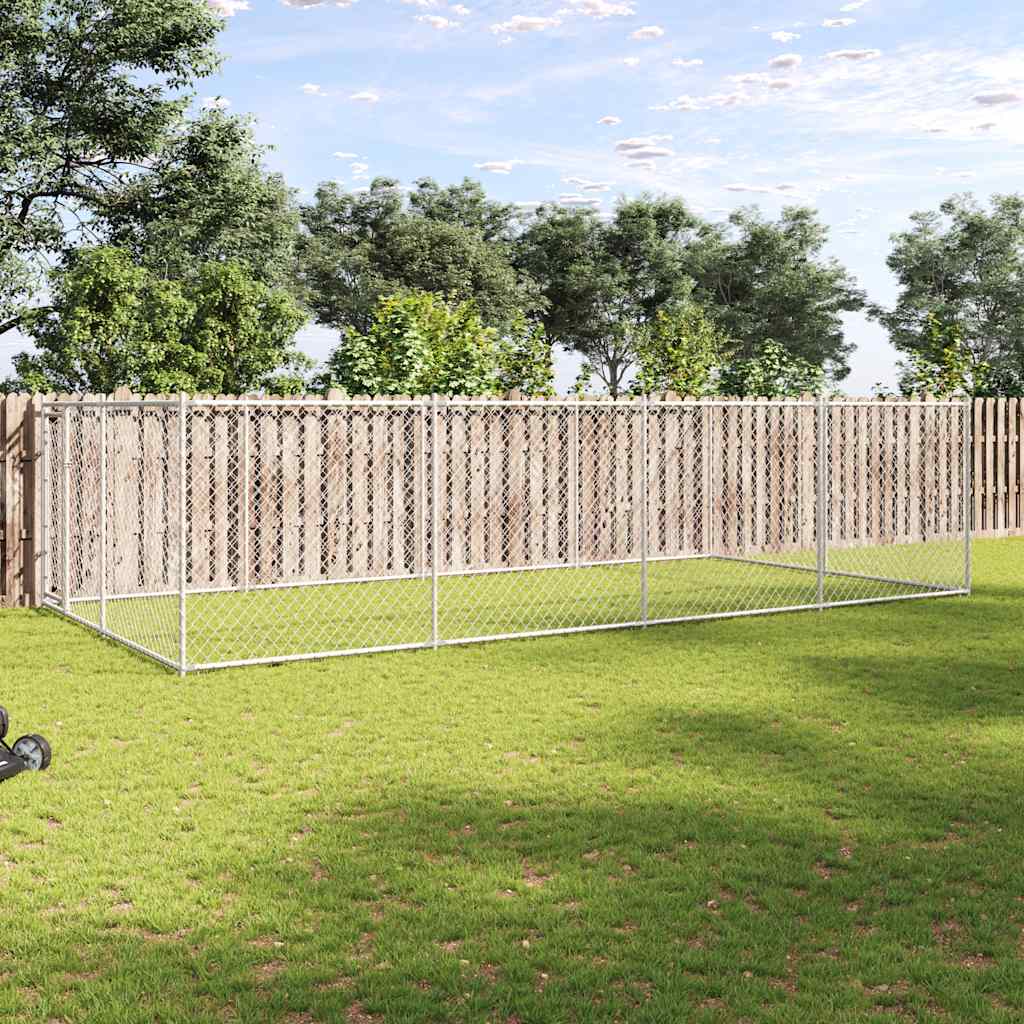 vidaXL Outdoor Dog Kennel 7.6x3.8x1.9 m