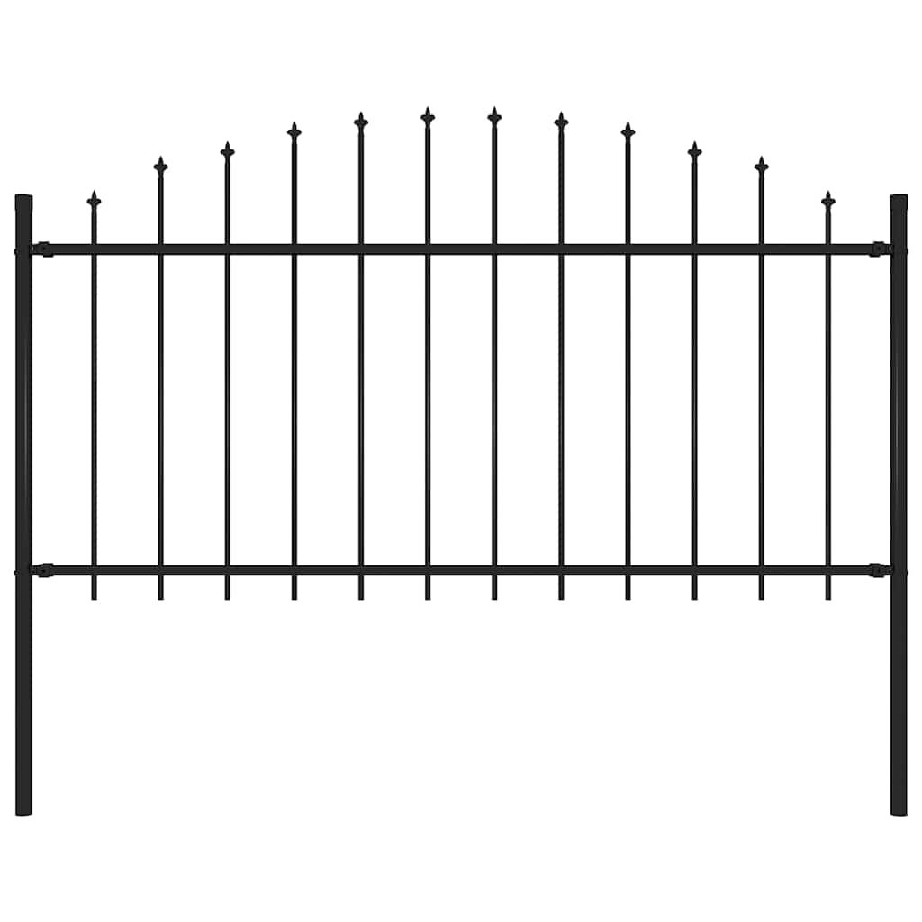 vidaXL Garden Fence Woerden with Spear Top Steel 170 x 150 cm Black