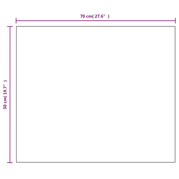 vidaXL Frameless Mirror 70x50 cm Glass