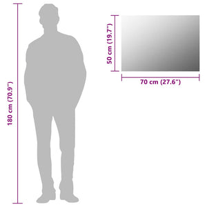 vidaXL Frameless Mirror 70x50 cm Glass