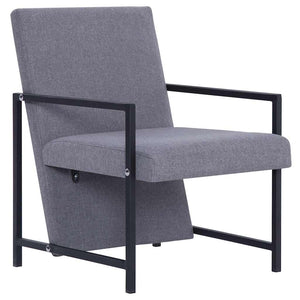 vidaXL Armchair Light Grey Fabric