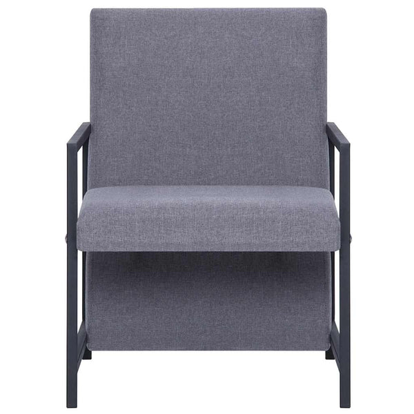 vidaXL Armchair Light Grey Fabric