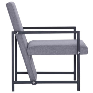 vidaXL Armchair Light Grey Fabric