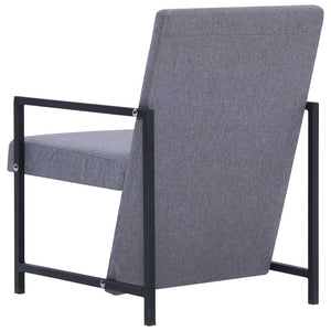 vidaXL Armchair Light Grey Fabric
