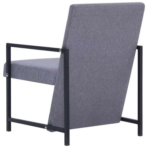 vidaXL Armchair Light Grey Fabric