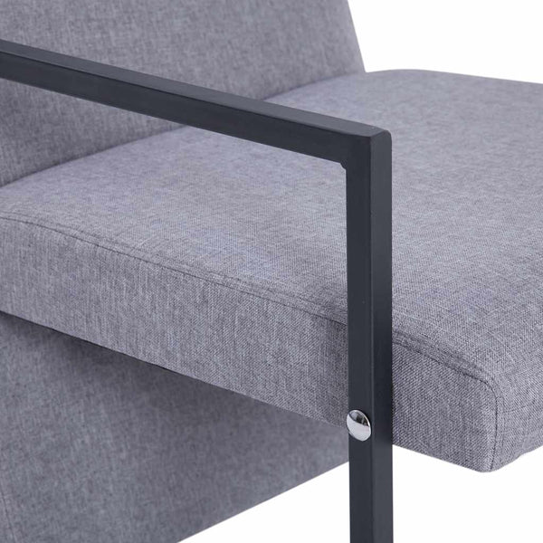 vidaXL Armchair Light Grey Fabric