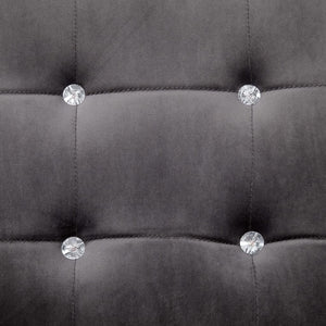 vidaXL 2-Seater Sofa with Armrests Dark Grey Chrome and Velvet