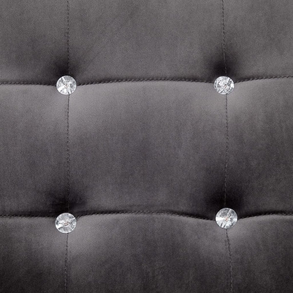 vidaXL 2-Seater Sofa with Armrests Dark Grey Chrome and Velvet