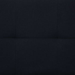 vidaXL Sofa Bed with Two Pillows Black Polyester