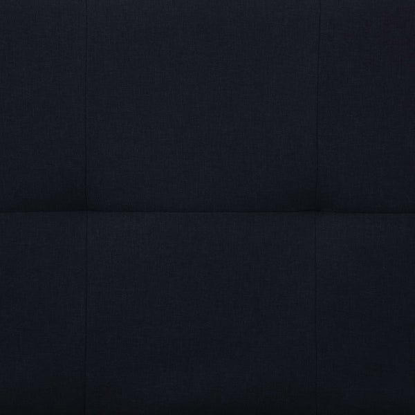 vidaXL Sofa Bed with Two Pillows Black Polyester
