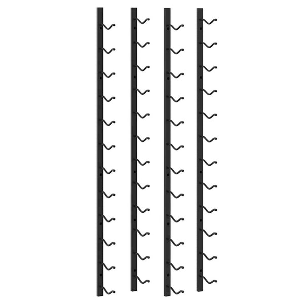 vidaXL Wall-Mounted Wine Racks for 12 Bottles 2 pcs. Black Iron