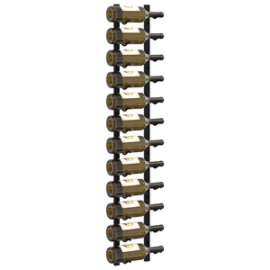 vidaXL Wall-Mounted Wine Racks for 12 Bottles 2 pcs. Black Iron