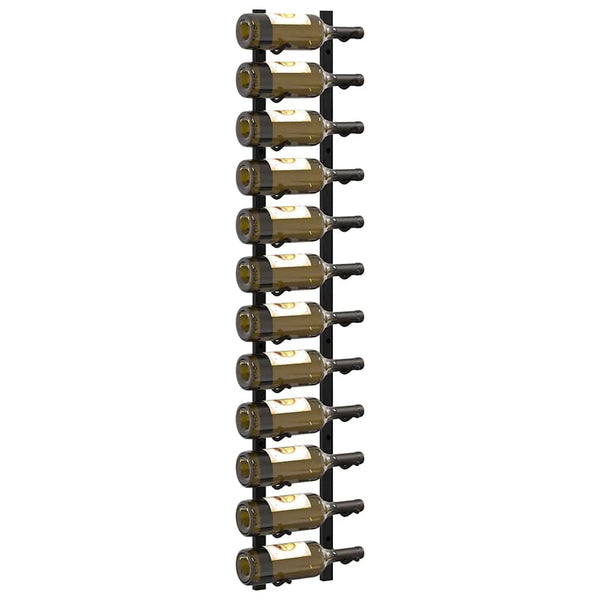 vidaXL Wall-Mounted Wine Racks for 12 Bottles 2 pcs. Black Iron