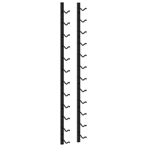 vidaXL Wall-Mounted Wine Racks for 12 Bottles 2 pcs. Black Iron