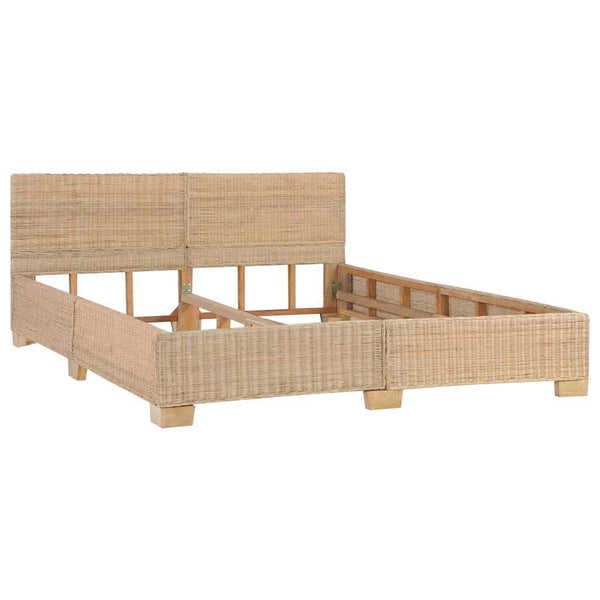 vidaXL Hand-Woven Genuine Rattan Bed Frame 160×200 cm
