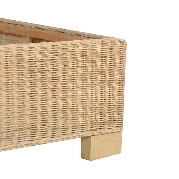 vidaXL Hand-Woven Genuine Rattan Bed Frame 160×200 cm