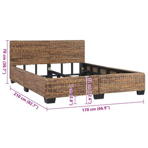vidaXL Bed Frame Natural Rattan 160 x 200 cm