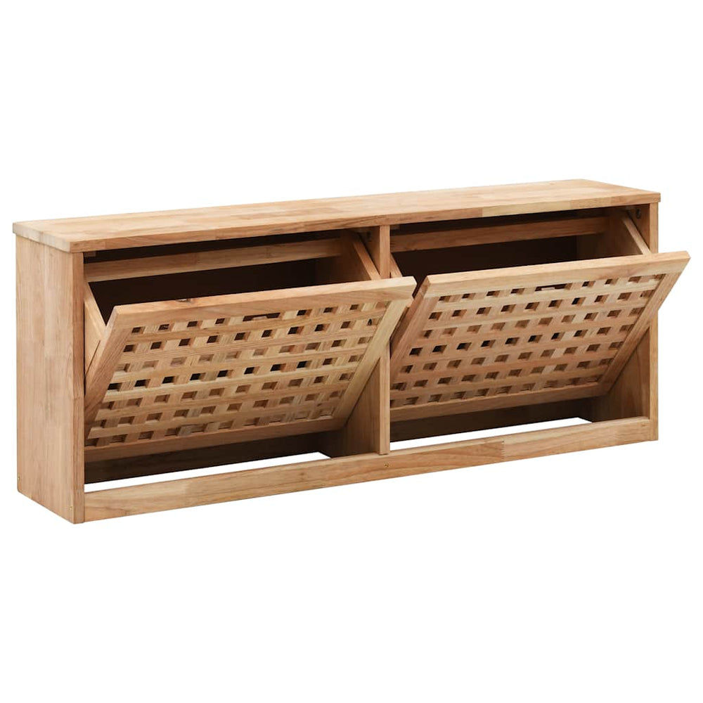 vidaXL Shoe Bench 94 x 20 x 38 cm Solid Walnut Wood