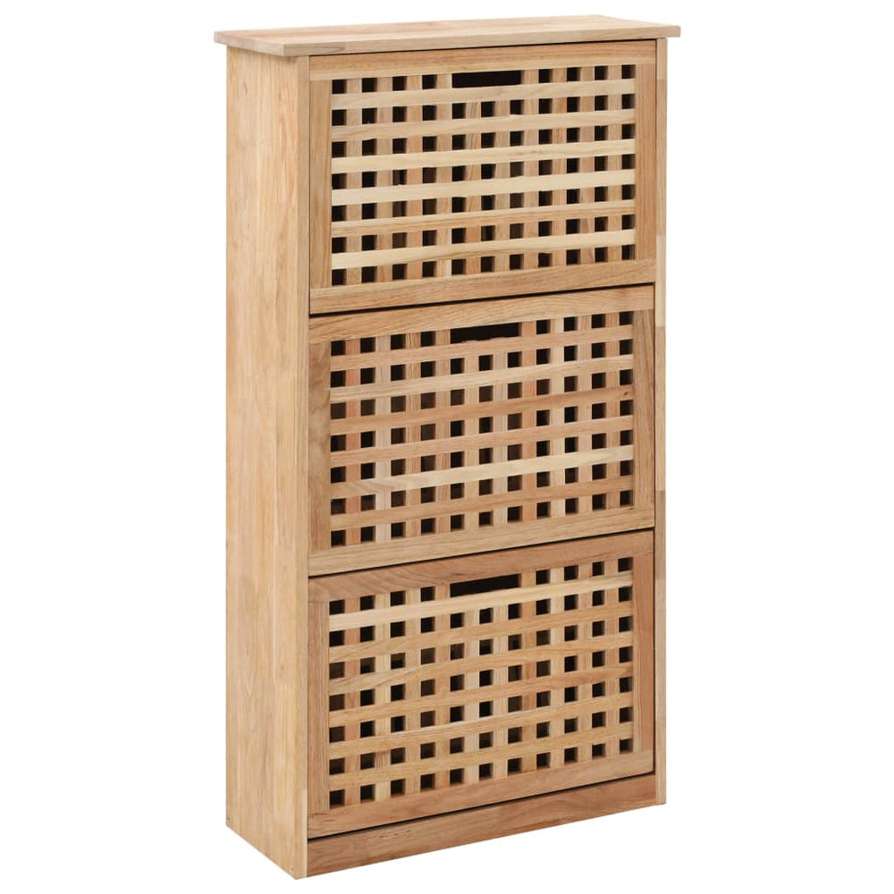 vidaXL Shoe Cabinet 55 x 20 x 104 cm Walnut Solid Wood