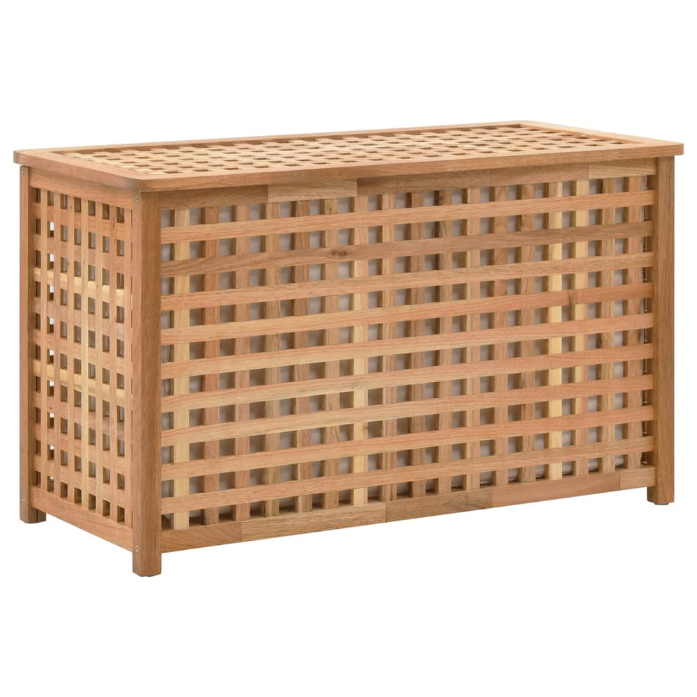 vidaXL Laundry Chest 77.5×37.5×46.5 cm Solid Walnut Wood