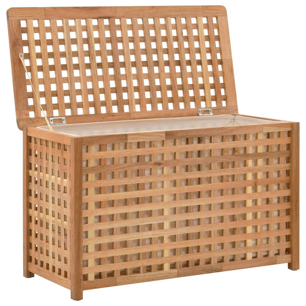 vidaXL Laundry Chest 77.5×37.5×46.5 cm Solid Walnut Wood